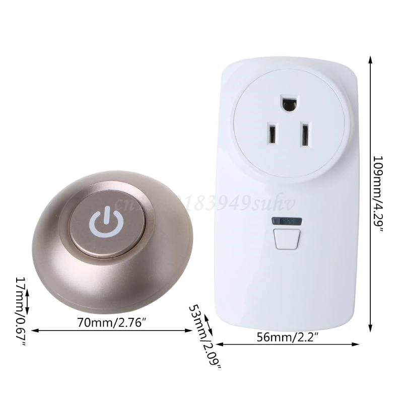 

RF 433MHZ Wireless Switch Remote Control Wall Light Switch Self Powered Wall Socket Transmitter with Round Stickers