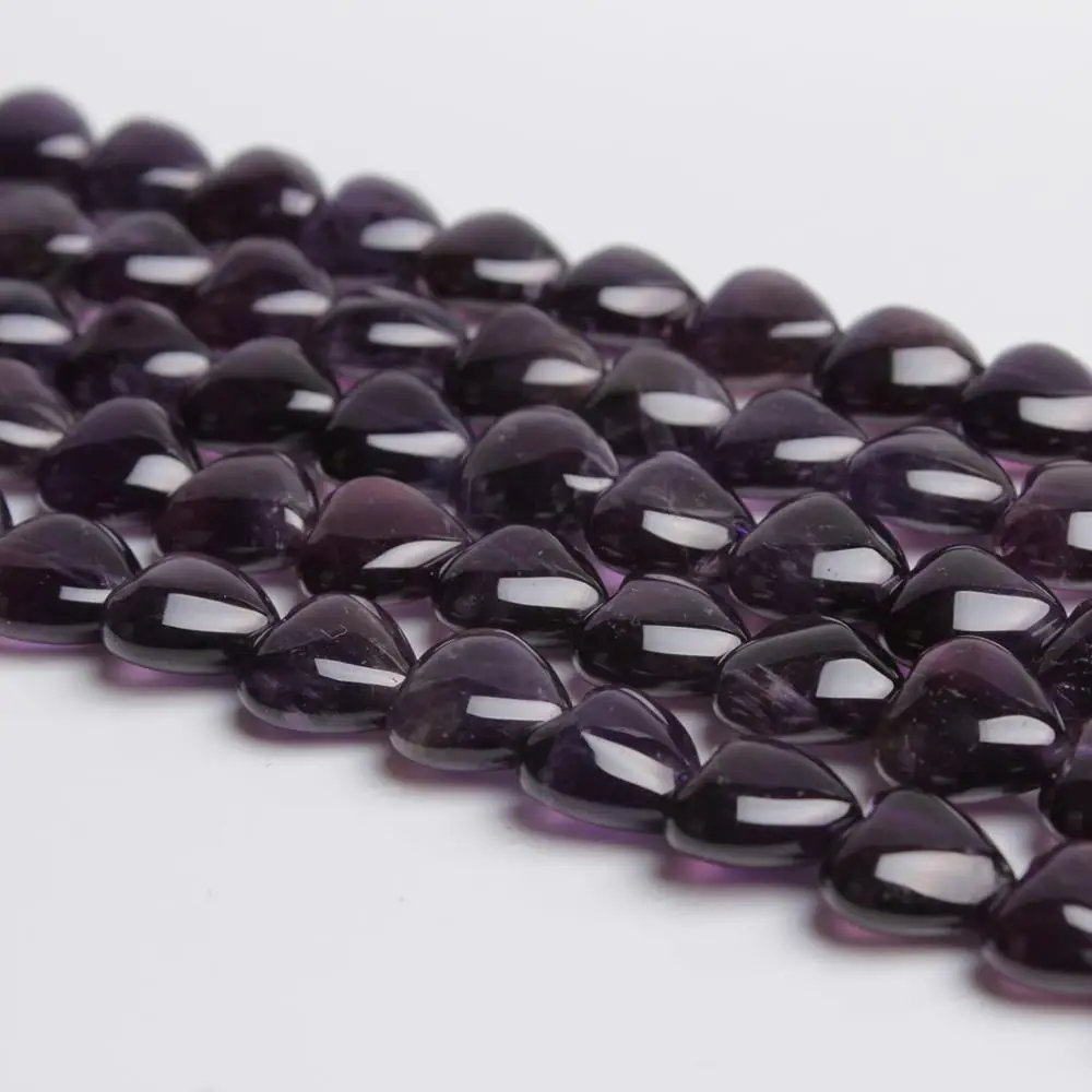 10 мм натуральный аметист плоское Сердце резной фиолетовый кварцевый кристалл