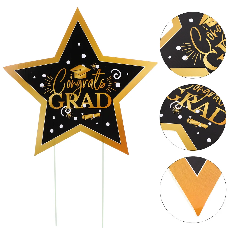 

1pc Graduation Garden Yard Signs Outdoor Party Decorative Lawn Sign