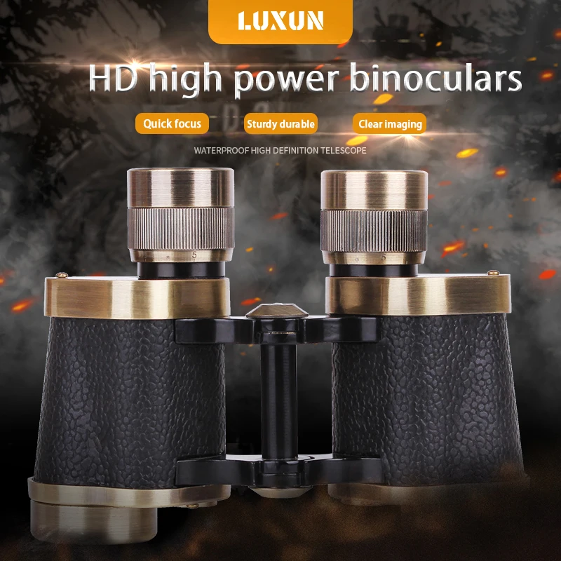 Военный бинокль LUXUN 8X30 мощный телескоп из чистой меди HD для путешествий и