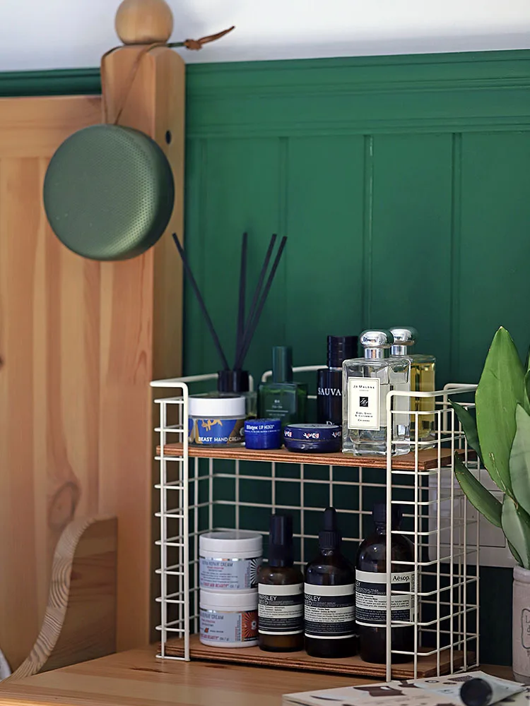 

Nordic Makeup Storage Rack Kitchen Shelf Bathroom Stand for Flowers Jewelry Perfume Holder Home Skin Care Products Organizer