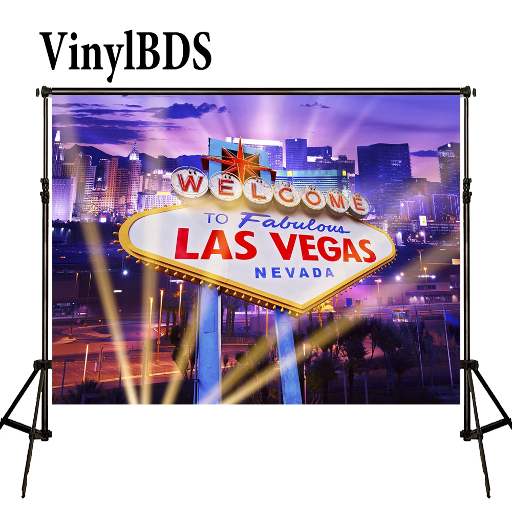 Винилбдс фон для фотосъемки казино Вечеринка декорации свет город путешествия