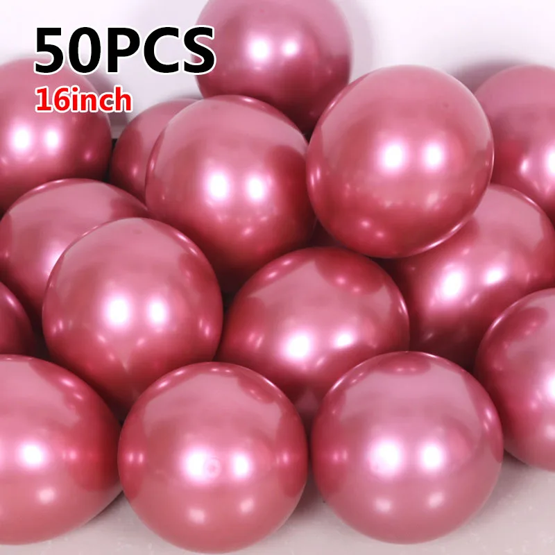50 шт. 16 металлические шары букет жемчужный шар Свадебные товары для дня рождения |
