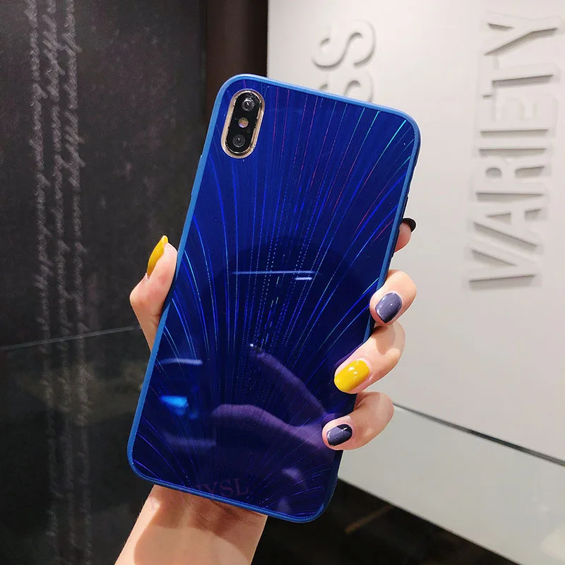 Bing Блестящий зеркальный чехол для iPhone X XS Max XR 7 6 S 8 Plus лазерный чехол с перьями павлина для iPhone 11 5,8 6,1 6,5 дюйма