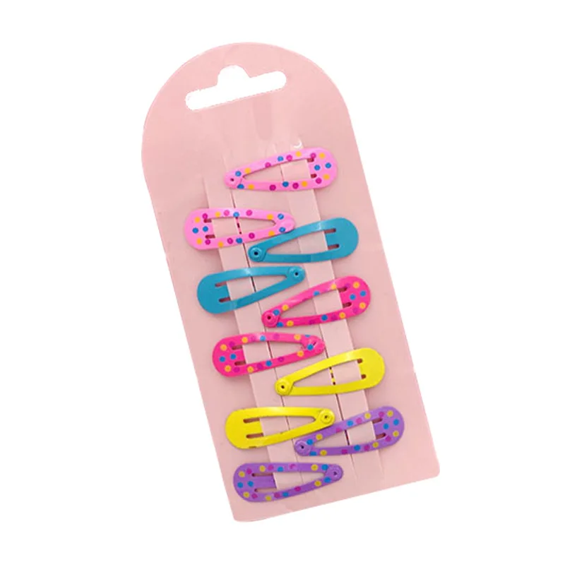 10Pcs Hairpins Snap Hair Clips for Children Girls Cartoon Accessories Baby Cute Clip Pins Floral Pattern Barrette | Детская одежда и
