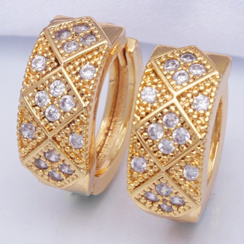 Модные женские модные золотистые серьги кольца для девушек роскошные круглые