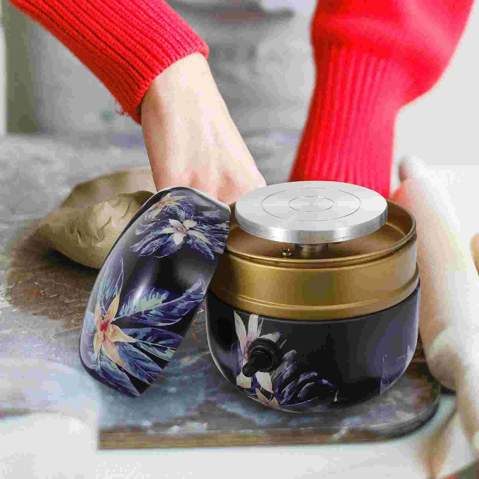 Электрическое мини-гончарное колесо с лотком + набор для скульптурирования