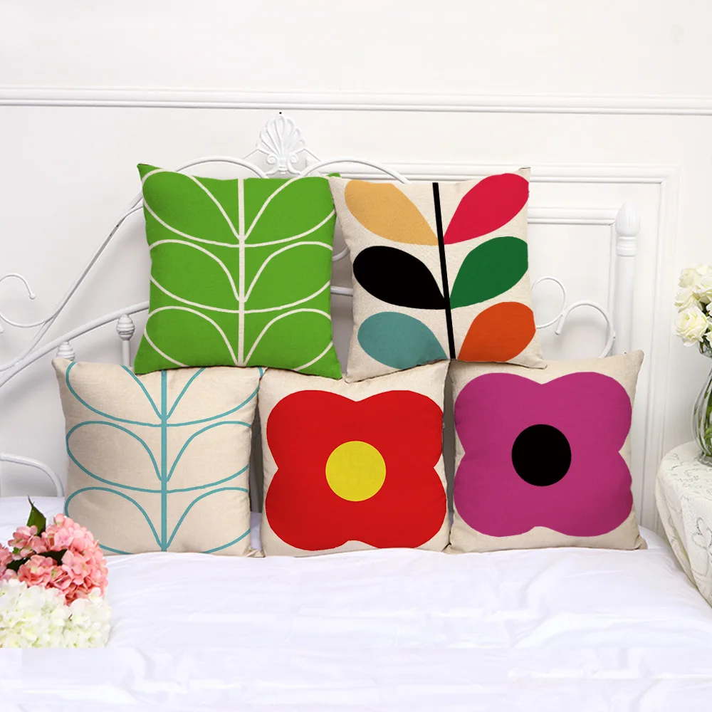 

Modern Simple Petals Four-leaf Clover Flowers Cotton and Linen Office Home Sofa Decorative Pillowcase Wholesale