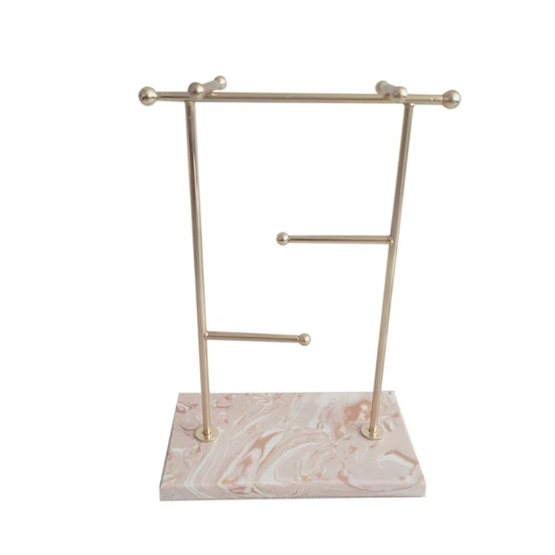 

Nordic Style Marble Jewelry Rack Metal Storage Bedroom Room Decor