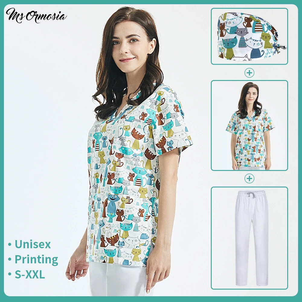 Хлопковые лабораторные пальто унисекс униформа для салона красоты зоомагазин