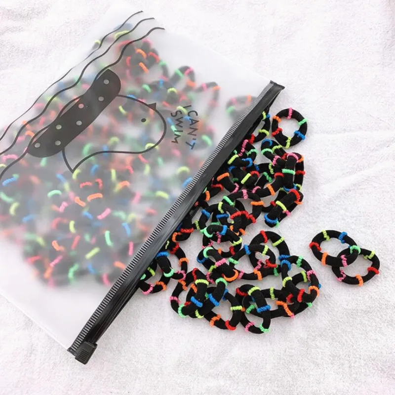 100 шт./кор. маленькие банные резинки для волос новорожденных девочек эластичный