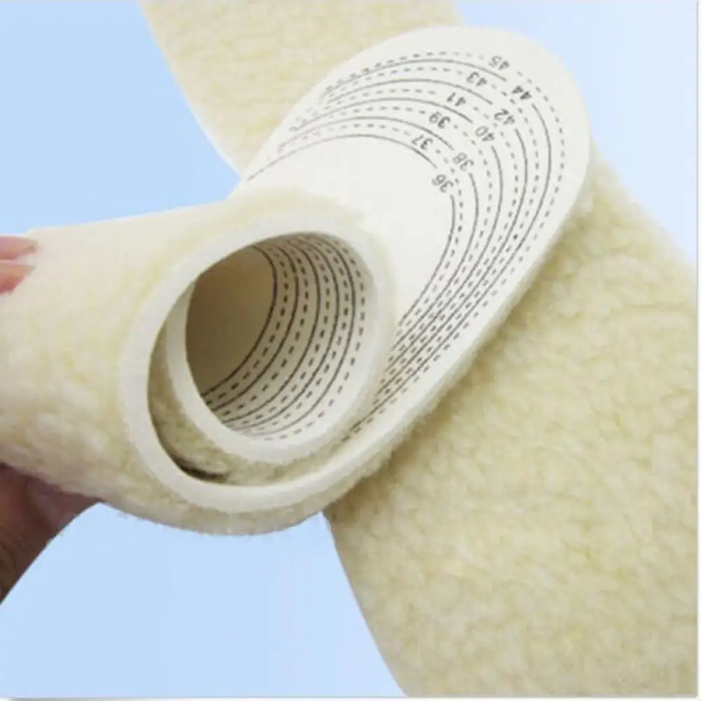 

1pair Winter Wool Warm Heated Insoles Thermal Thickened Warm Keeping Shoes Pad For Men And Women Fleece unisex