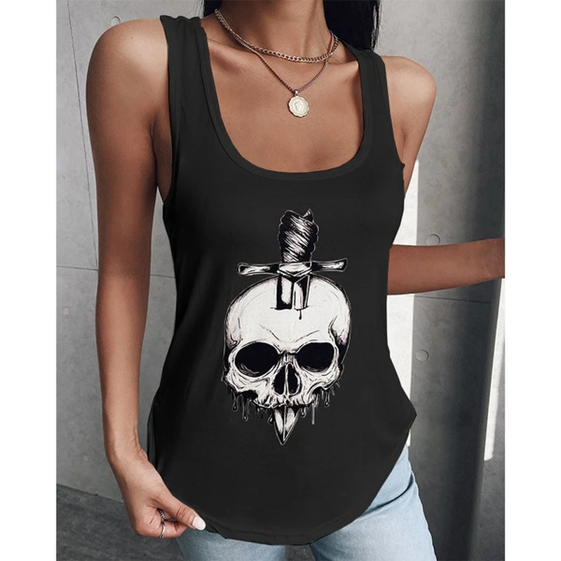 

Tank Top Women Butterfly Print Sleeveless Shirts Summer Sexy Ladies Tanks Casual V Neck Tops Plus Size Vest Shirt