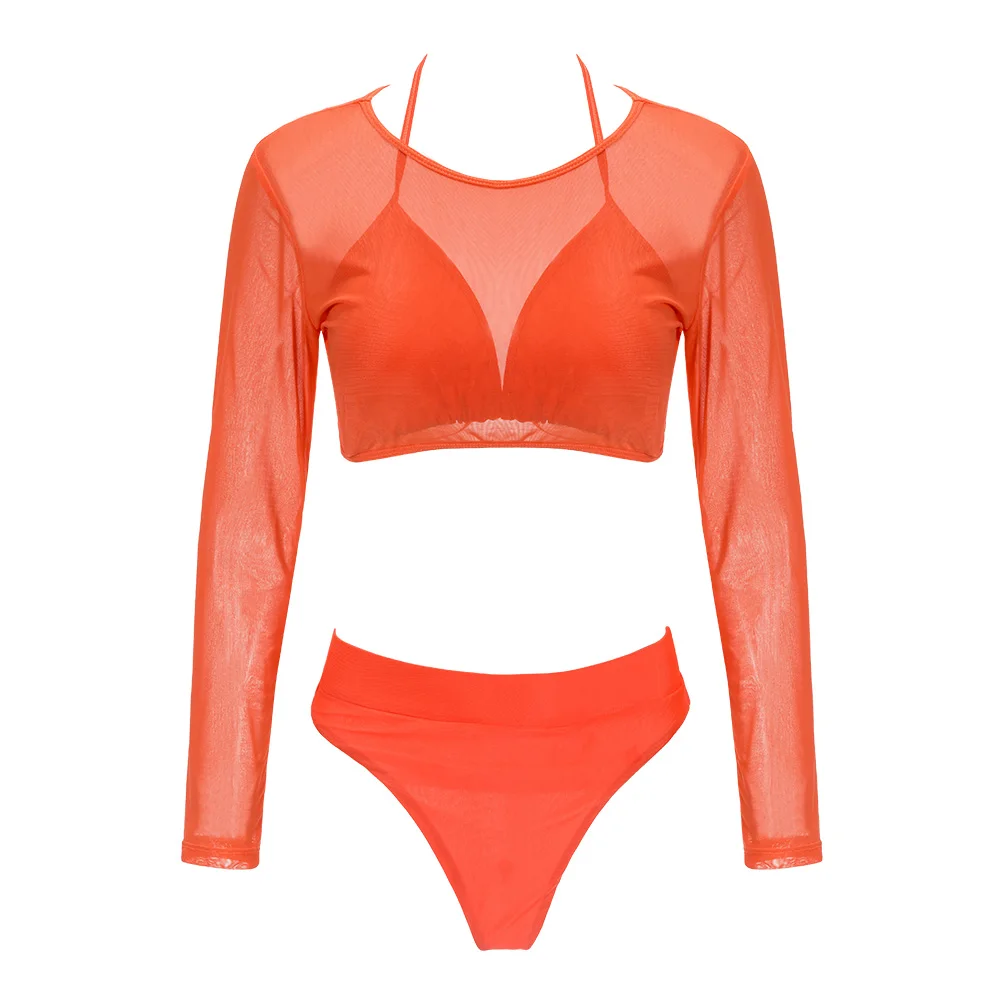 

3PCS Sexy Womens High-Waist Bikini Set Push-Up Padded Bra Beach Swimsuit Bathing