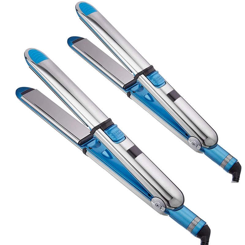 

Max 750F Pro Titanium Floating Plate Flat Iron Hair Straightener Professional Fast Electric Hair Straightening Metal Housing