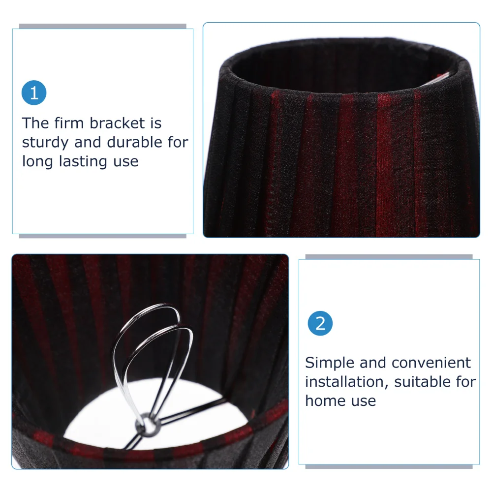 

6pcs Cloth Art Light Shade Unique Light Cover Stylish Clip-bulb Lamp Cover