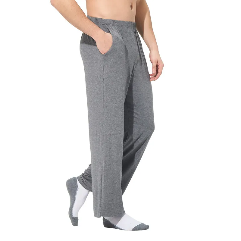 Пижама 2XL-7XL для мужчин, новинка, одежда для сна из модала и хлопка, свободные брюки, повседневные мужские Пижамные штаны, зимние брюки для сна