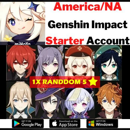 Genshin Impact Account America/Europe/Asia Genshin Impact L7 KEQING DILUC GANYU JEAN VENTI QIQI MONA Starter Account
