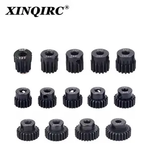 Шестерня двигателя 48DP, 3,175 мм, 12t, 13t, 14t, 15t, 16T, 17t, 18T, 19T, 20T, 22T, 24T, 25T, черная стальная металлическая Шестерня двигателя для радиоуправляемой модели автомобиля 110
