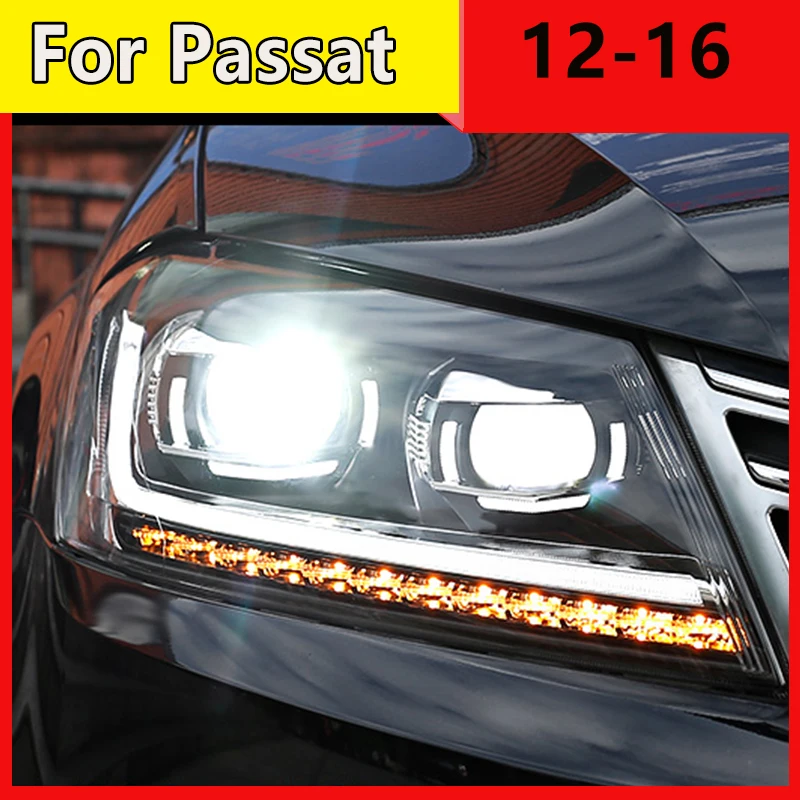 Car Styling per VW EUR versione Passat B7 fari a LED 2012-2016 LED DRL lampada frontale Angel Eye Bi Xenon/LED accessori per fasci