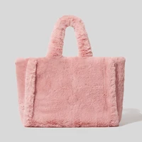 2021 fashion winter shoulder bags women big capacity plush tote hand bags ladies purses and handbags