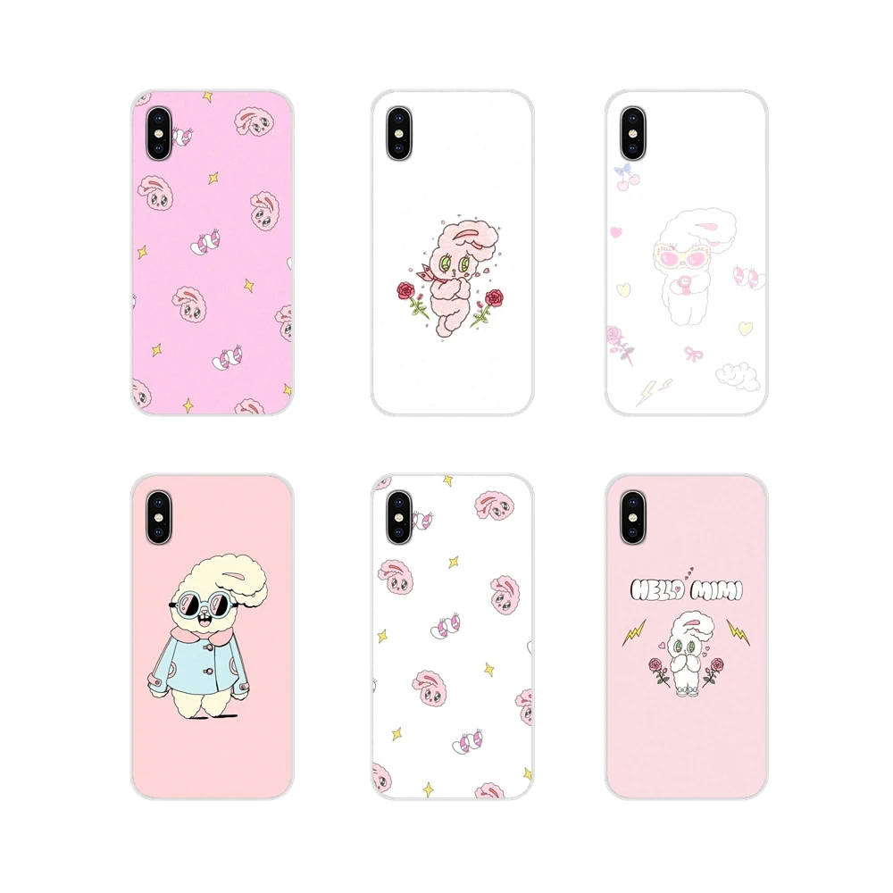 Розовые корейские прозрачные чехлы из ТПУ chuu esther для Huawei G7 G8 P8 P9 P10 P20 P30 Lite Mini Pro P Smart