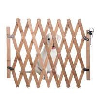 folding cat pet dog barrier wooden bamboo safety gate expanding swing puppy fence door simple stretchable wooden fence clever