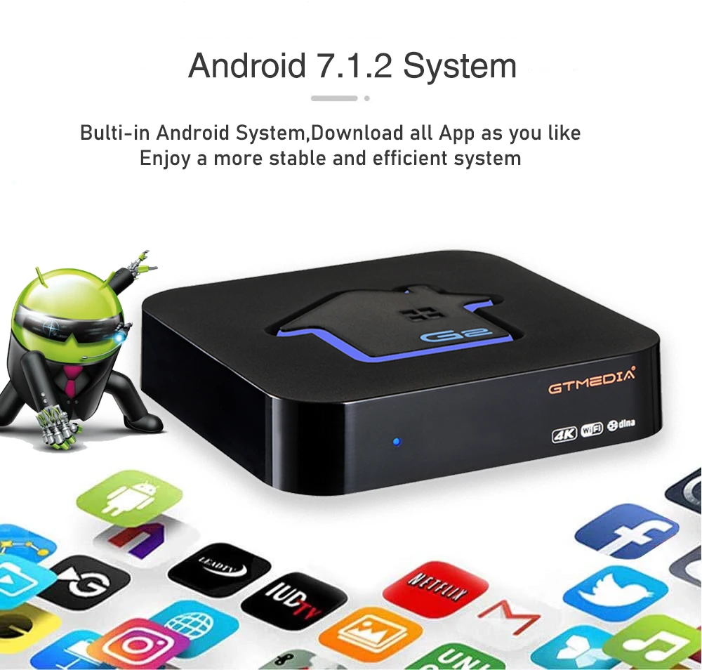 ТВ-приставка GTMEDIA G2 STB Android 2 4K HDCP1.4/ + 16 ГБ Wi-Fi | Электроника