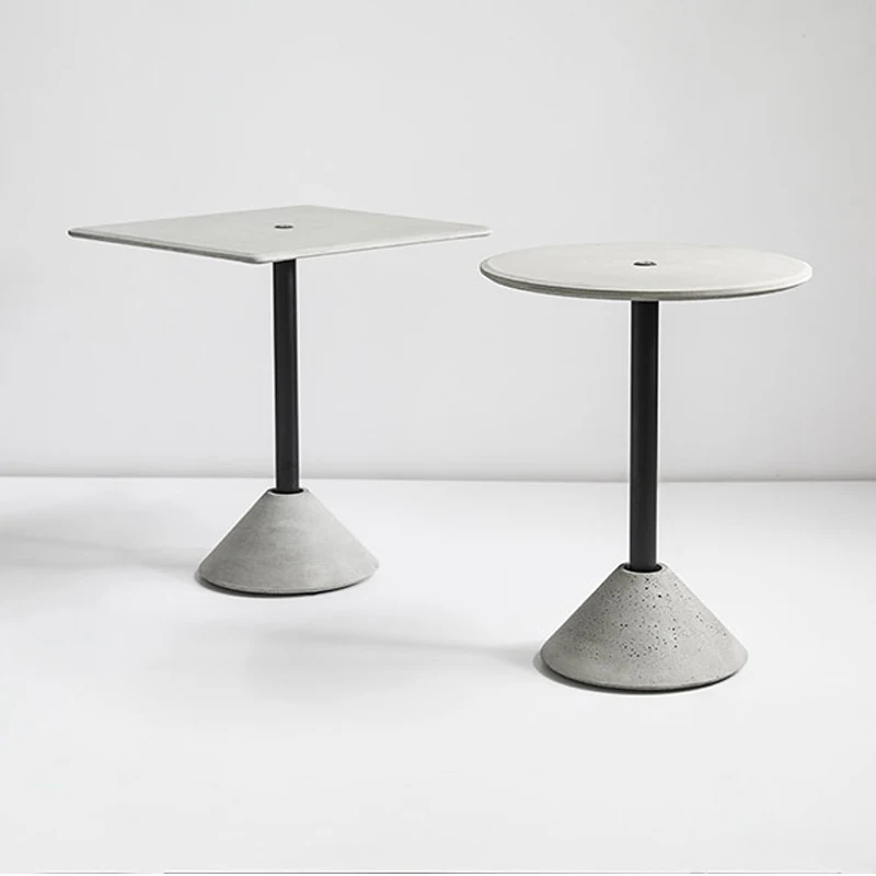 

Скандинавский цементный металлический бетонный стол GY, дизайнерский креативный молочный чайный стол для досуга