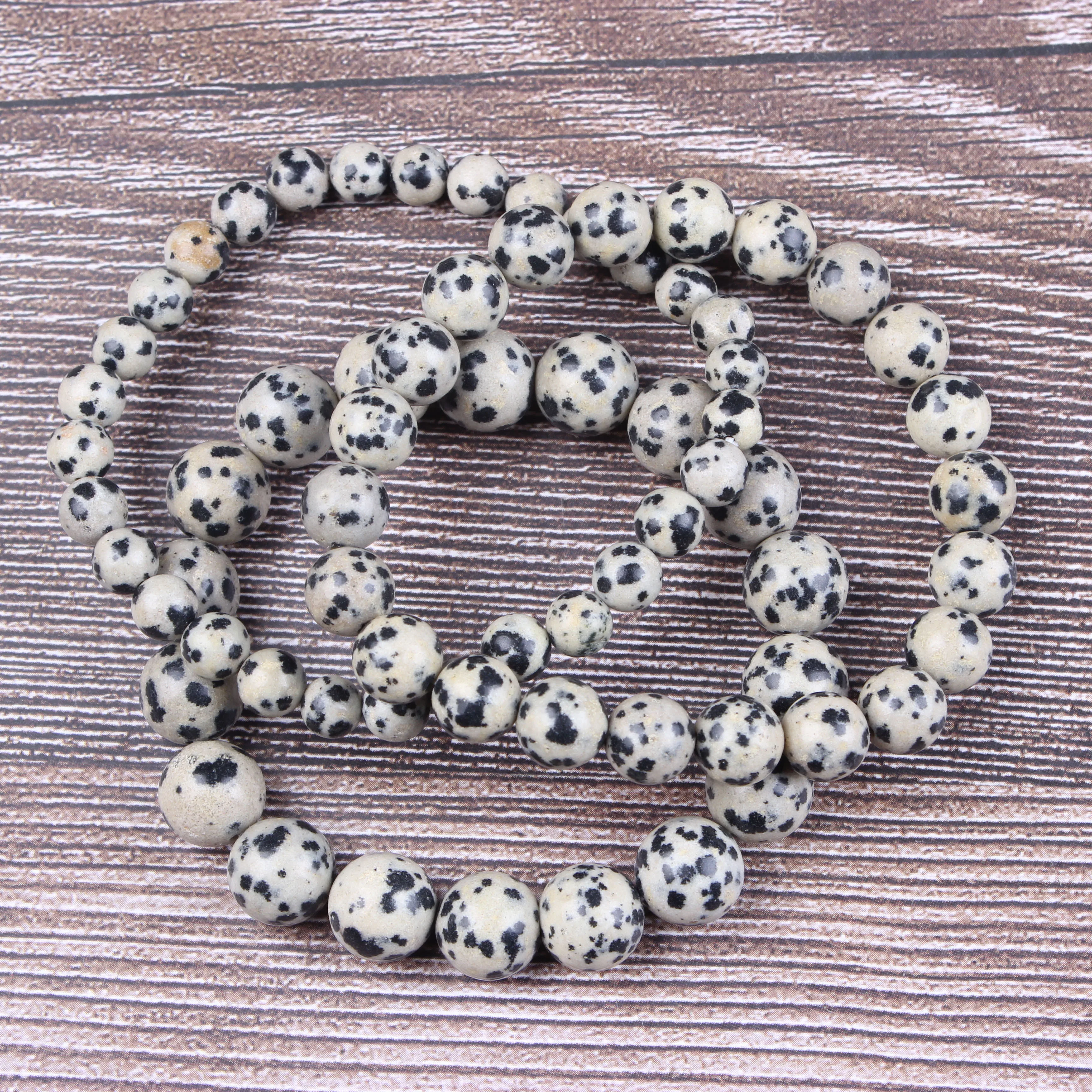

5A Natural Stone Energy Bracelet Speckle Round Stone Loose Beads Jewelry Couple Women Man Gemstone Gift Handmade Strand Bracele