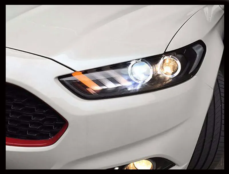 Автомобильный Стайлинг для Ford Fusion фар 2013- Mondeo DRL Mustang Дизайн Hid динамический сигнал Bi Xenon светодиодный луч аксессуары