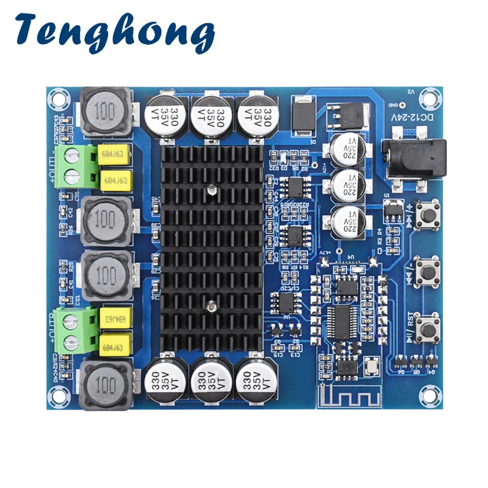 

Плата усилителя Tenghong TPA3116D2, Bluetooth 5,0, двухканальный стерео, высокая мощность цифрового аудио 2*50 Вт для динамика, 1 шт.