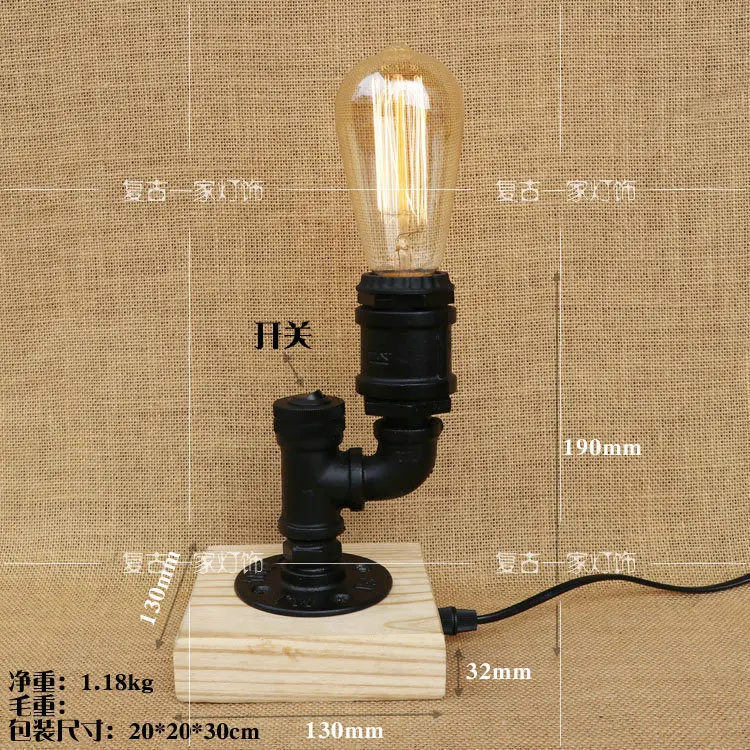 Американский промышленный стиль деревянная прикроватная гостиная спальня