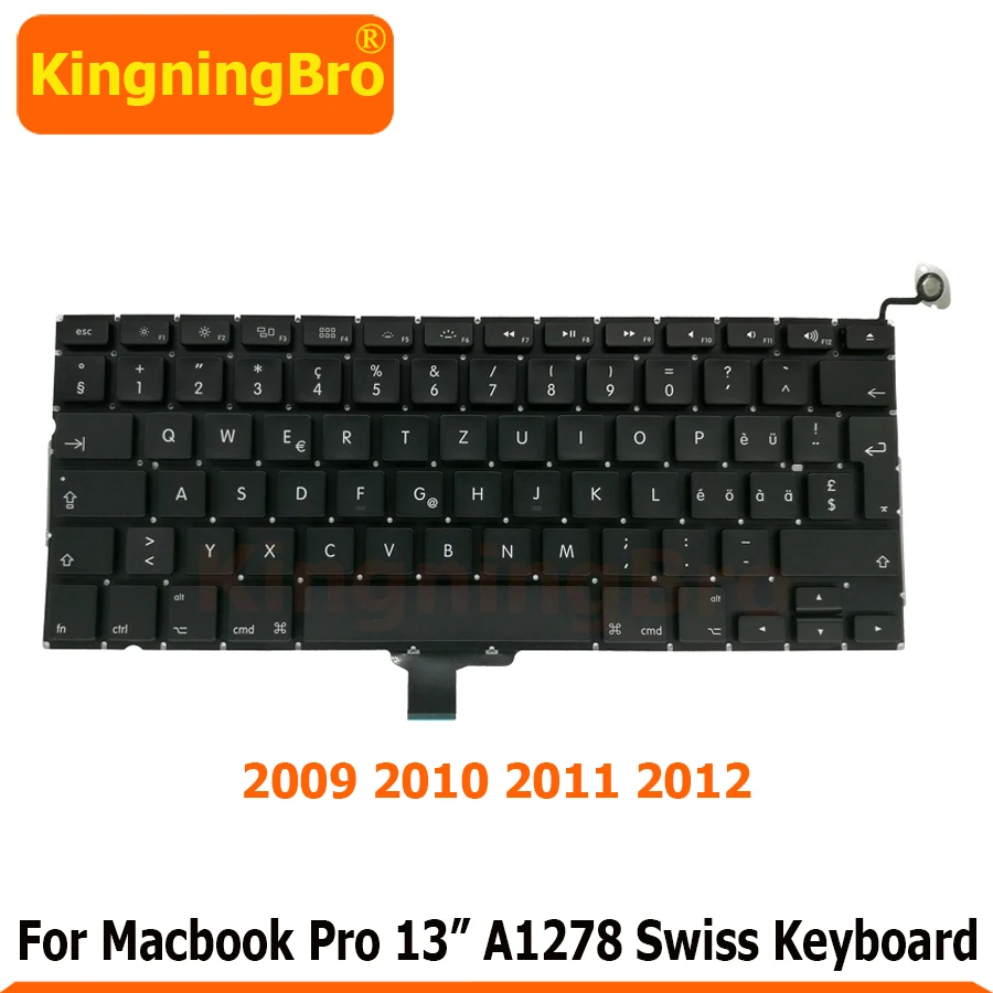 Клавиатура A1278 для ноутбука Macbook Pro 13 дюймов швейцарская замена клавиатуры 2009 2010
