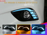 2 pcs drl for mazda 6 mazda6 atenza 2013 2014 2015 led drl daytime running lights daylight fog light cover