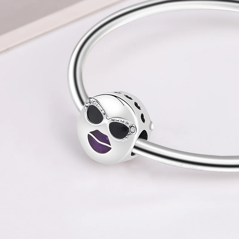 

925 Sterling Silver Original Charms Crystal Beads For Jewelry Making Women DIY Stay Cool Bead Charm Fit Bracelet