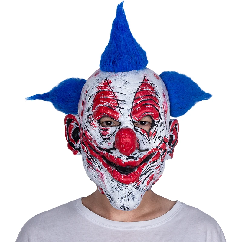 

Страшные маски клоуна для Хэллоуина латексные Ужасы унисекс маскарадные аксессуары для взрослых Косплей головной убор