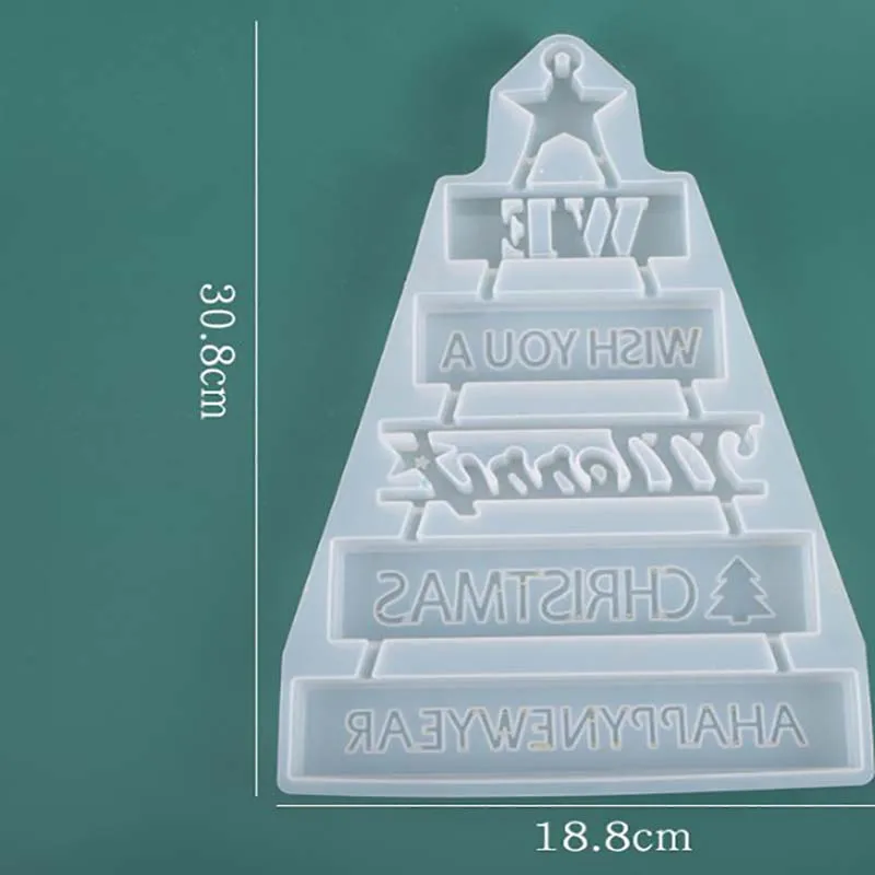 

Christmas Tree Decorations For Party Fondant Cake Decorating Tools DIY Chocolate Biscuits Candy Cupcake Silicone Baking Mold