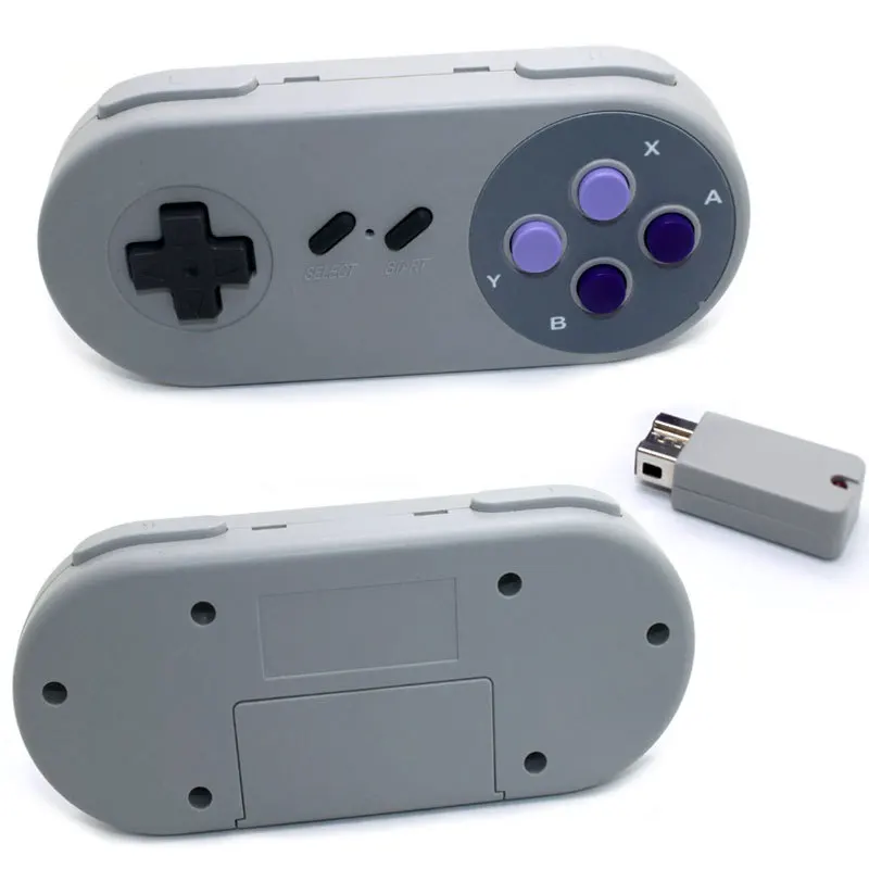 Беспроводной стильный Джойстик контроллер с кнопками для Super NES Classic Mini Handheld 2 4G
