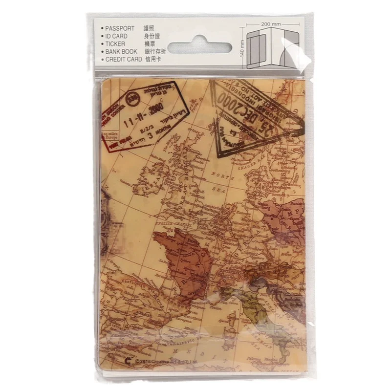

Creative Travel Passport Cover Wallet Bag Letter Men Women Pu Leather ID Address Holder Portable Boarding Travel Accessories