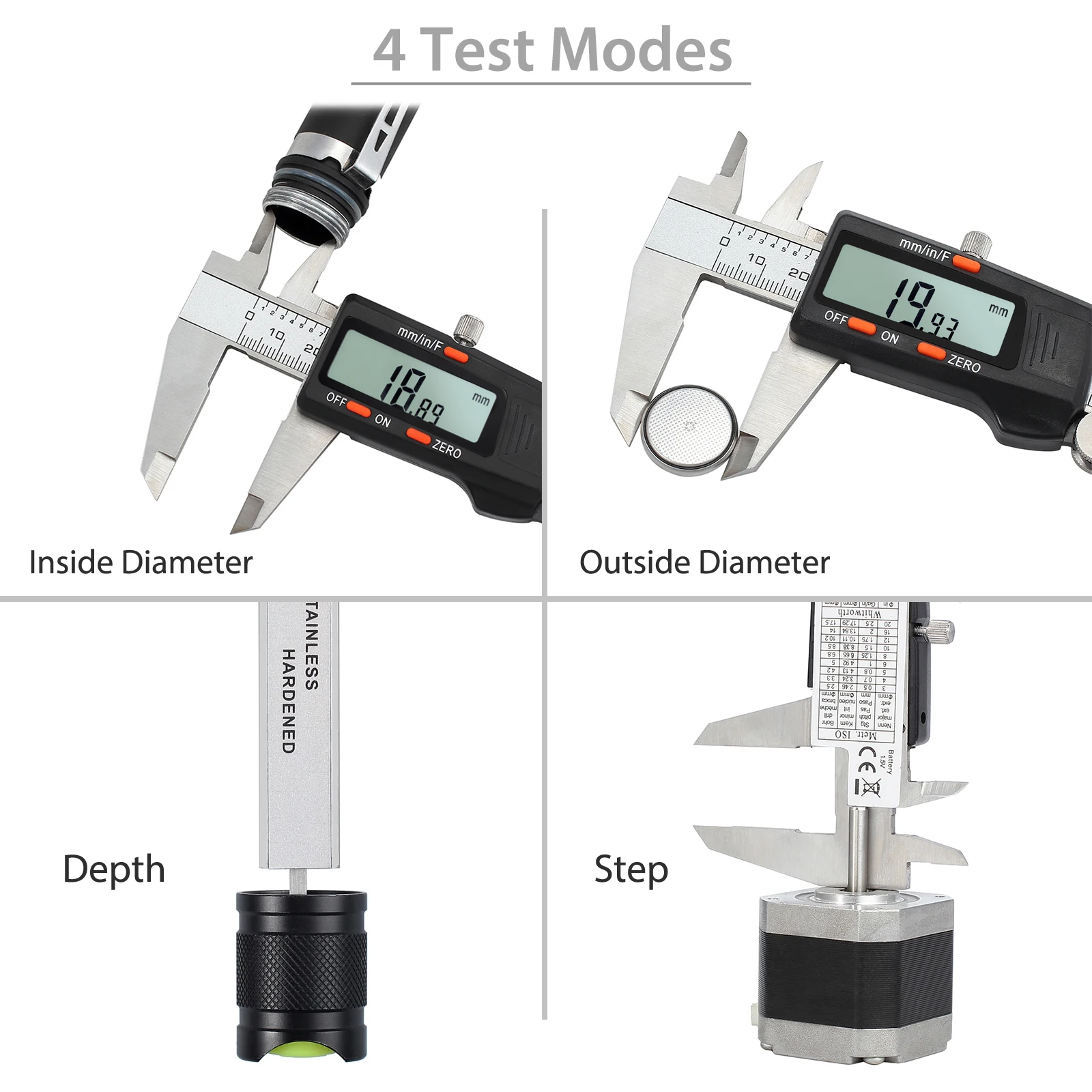 Proster 150 мм Цифровой Штангенциркуль с нониусом из нержавеющей Нержавеющая сталь
