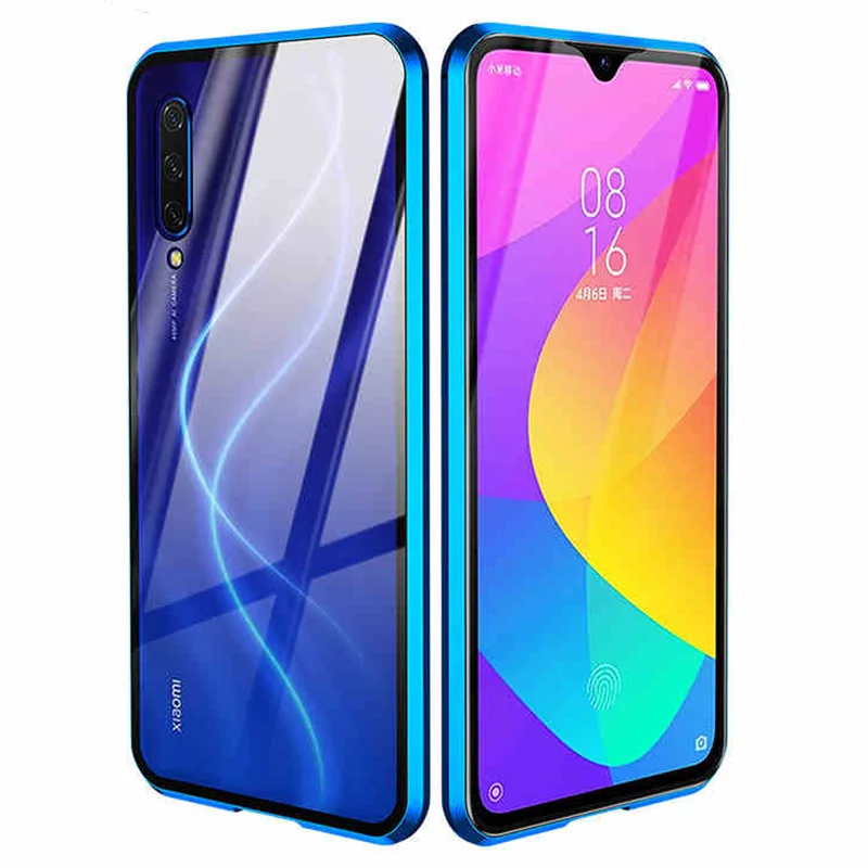 Магнитный металлический чехол для телефона для Xiao mi Red mi Note 7 K20 Pro mi 9 CC9 9T Двусторонняя стеклянная задняя Магнитная Крышка для Red mi Note 7 Чехол