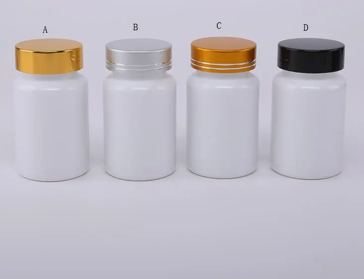 

100cc PET Bottles, Capsule Bottles, 100ml Plastic Pill Bottle--White Color With Metal Screw Cap SN1102