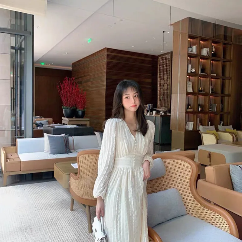 

gown v-neck little small sweet demeanor false dress elegant wind in the summer of 2020 with short sleeves chiffon dress