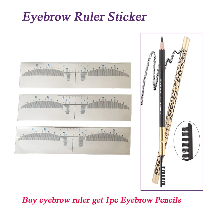 50 шт Одноразовые наклейки для бровей трафарет Перманентный макияж