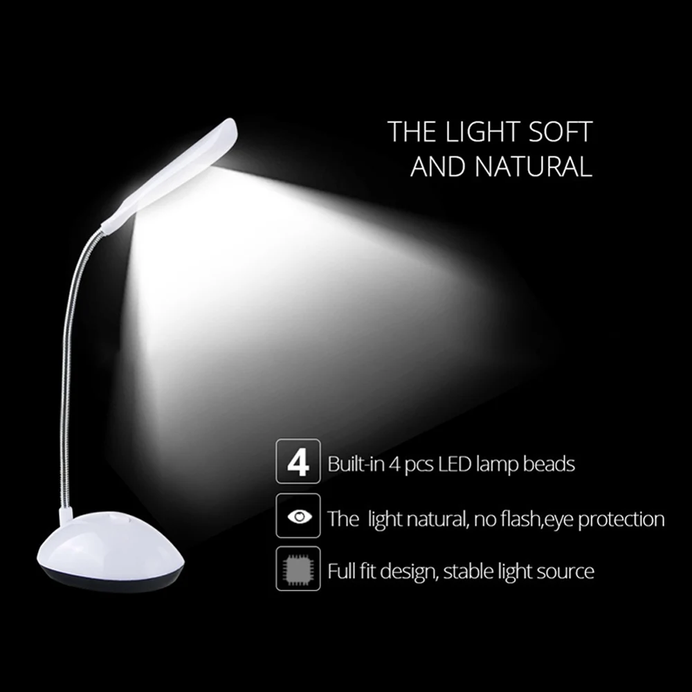 LED Desks Lamp 1.5W USB Rechargeable Table 3 Modes Adjustable Desk Lamps 4 Color Eye protection Light | Освещение