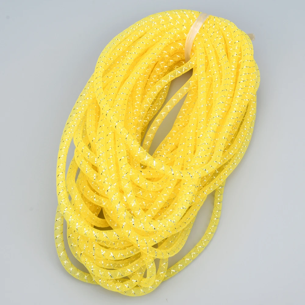 Сетчатый шнур диаметром 8 мм трубка для браслета разноцветная пластиковая