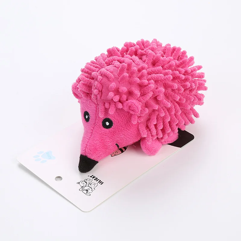 Флисовая игрушка для собак плюшевая ежик с голосом устойчивая к укусам