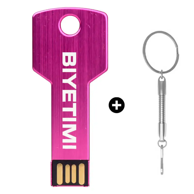 Usb флеш-накопитель biyetimi Corloful Key 8 ГБ 16 ГБ 32 ГБ 64 ГБ Memory Usb Stick 2,0 Флешка для ПК - Цвет: Розовый