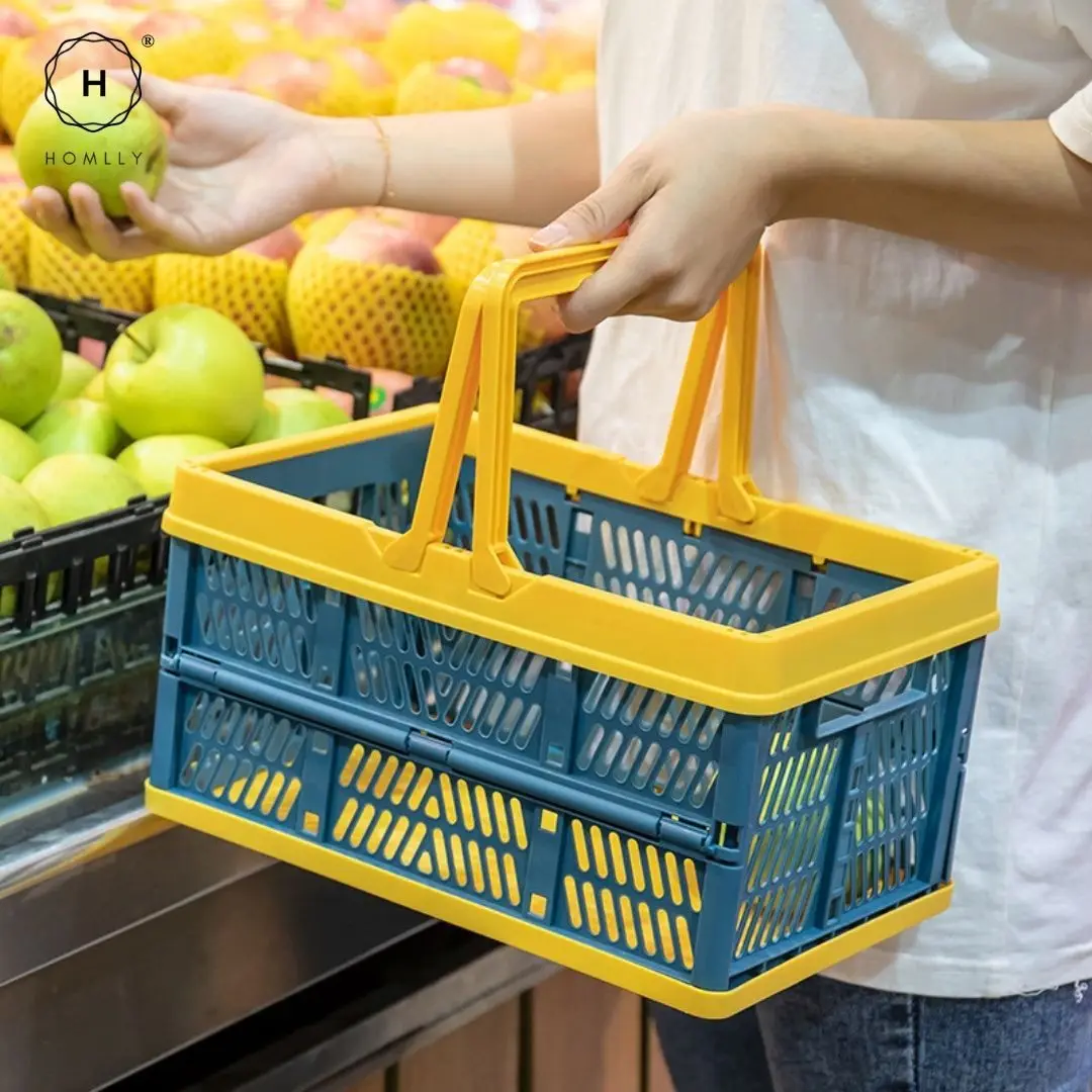 Домашние складные штабелируемые ящики для хранения корзина с ручкой | Дом и сад